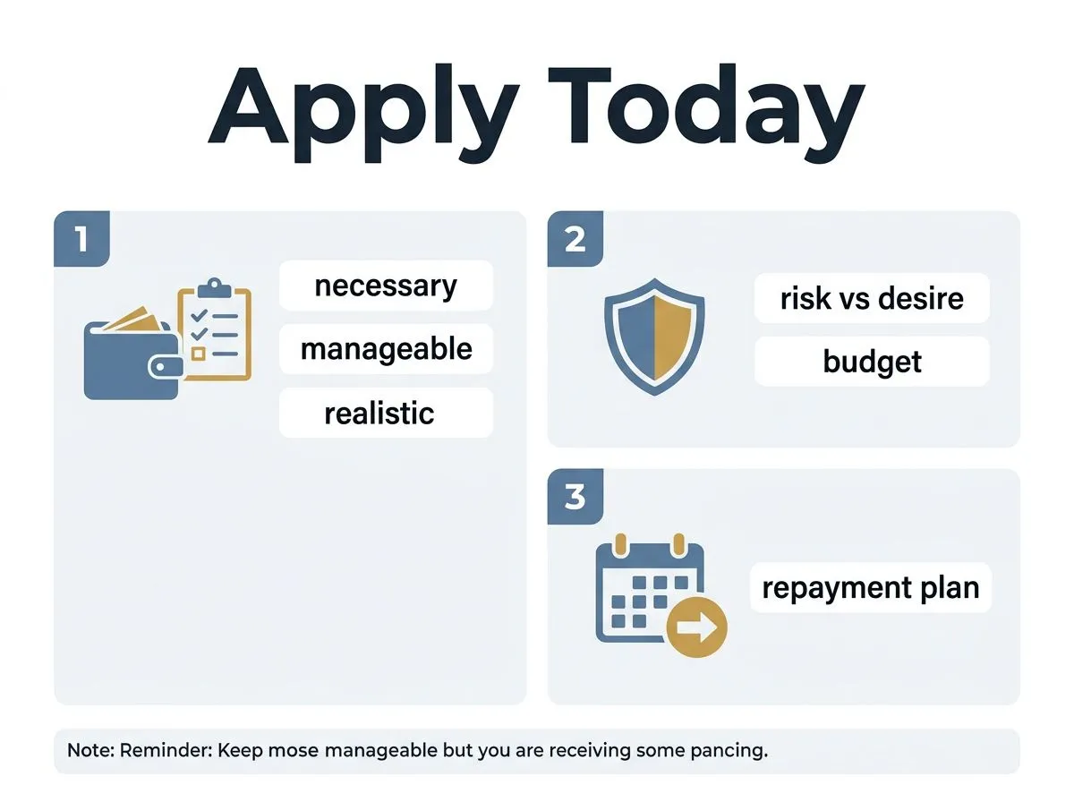 Infographic steps for applying Bible verses to budgeting, debt decisions, and repayment planning.