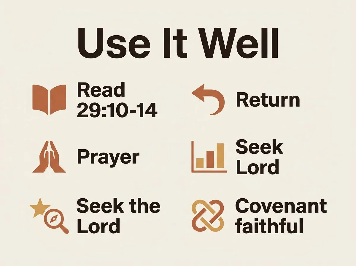 Checklist infographic for reading Jeremiah 29:11 well